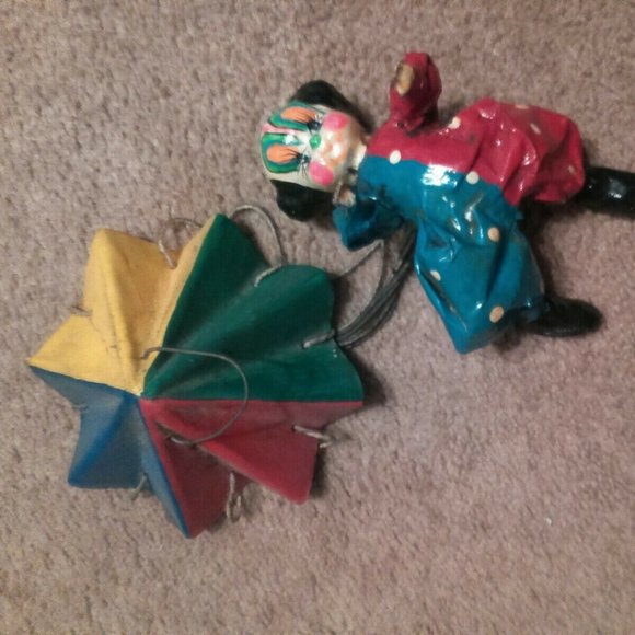 Accents Vintage Paper Mache Mexican Folk Art Clown Hanging Poshmark